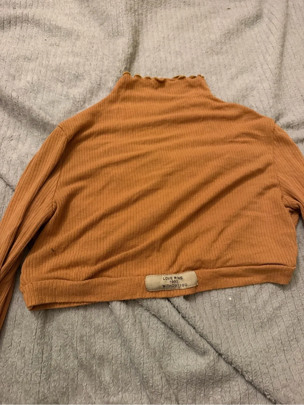 Ribbed High-Waist Lounge Set in Rust
